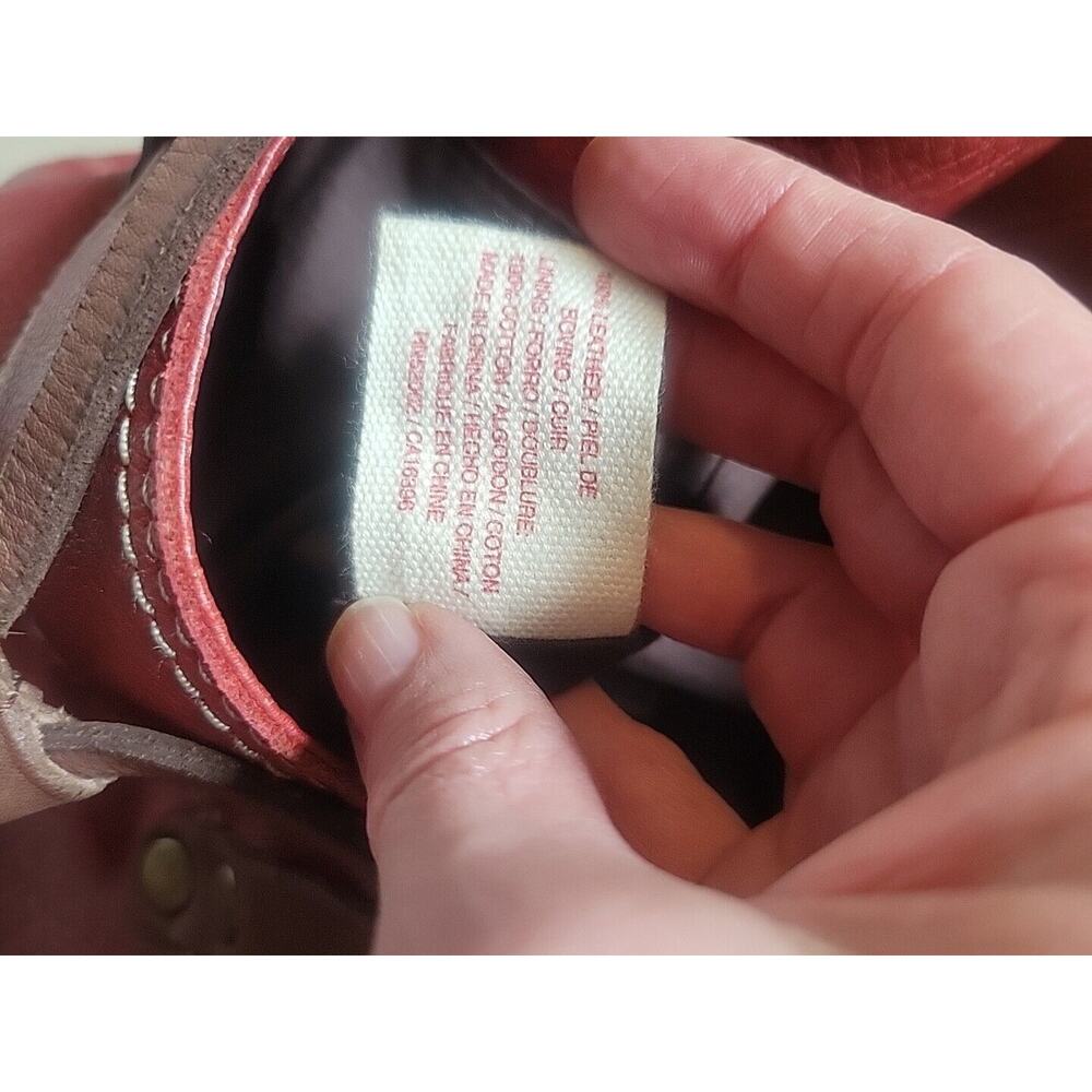 Lucky Brand Big Red Leather Tote / Purse - Picture 14 of 16